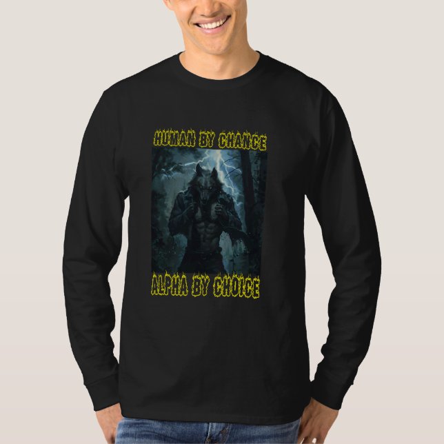 T-shirt Drôle Cringy Wolf Mème Cringe Werewolf Alpha Wolf (Devant)