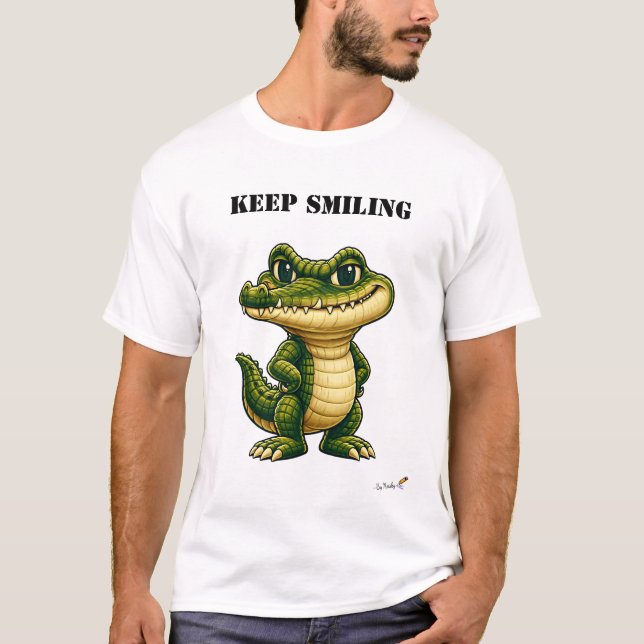 T-shirt drôle Crocodile Sourire (Devant)