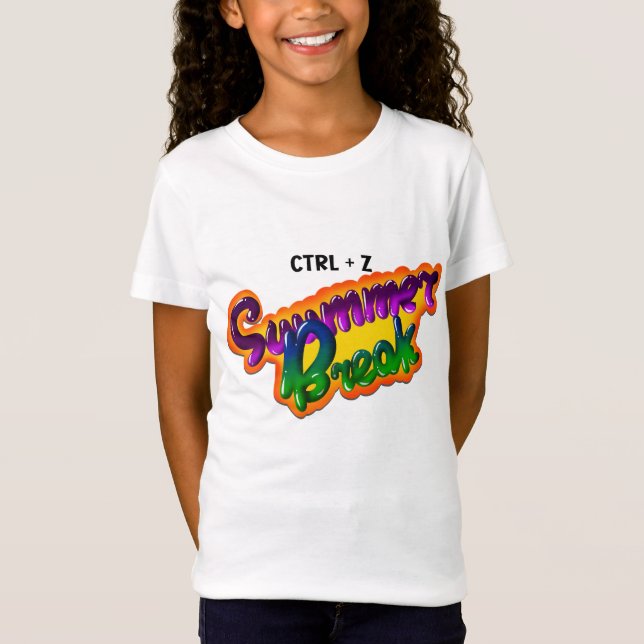 T-Shirt Drôle ctrl+z vacances d'été - retour à l'école (Devant)