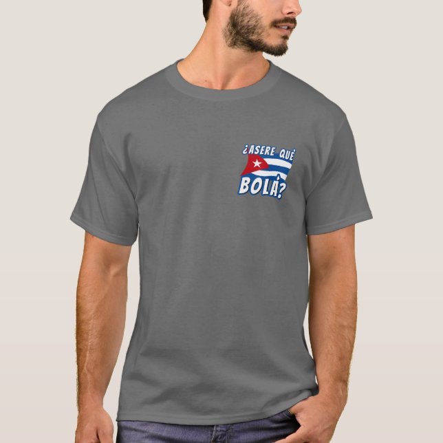 T-shirt Drôle Cuba Dit La Havane Cuba Drapeau Asere Que Bo (Devant)