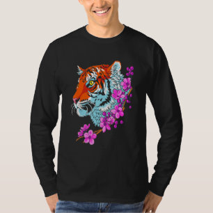 T-shirt Drôle Cultivant Bouche Open Bengal Tiger Hommes Fe