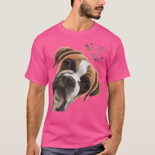 T-shirt Drôle curieux chien de boîte