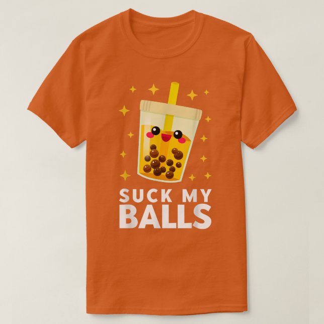 T-shirt Drôle Cute Kawaii Bubble Tea Boba (Design devant)