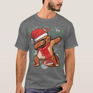 T-shirt Drôle Dabbing Chat Ugly Christmas Sweater Party Co