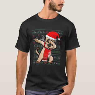 T-shirt Drôle Dabbing Chien moche de Noël Sweater Party Co