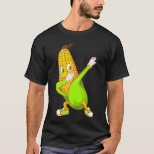 T-shirt Drôle Dabbing Corn Cute Dancing Farmants.png