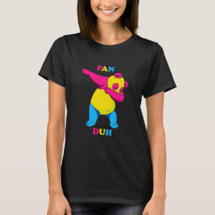 T-shirt Drôle Dabbing Pan Duh Panda Pansexual Pride Drape