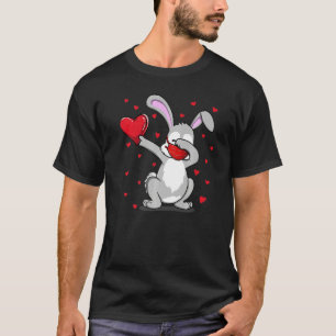 T-shirt Drôle Dabbing Rabbit Visage Masque Dab Danse Valen