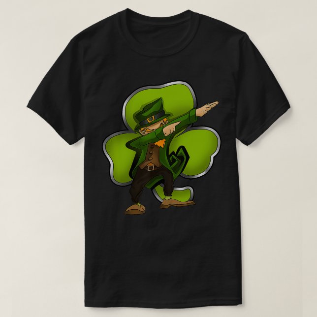 T-shirt Drôle Dabbing St Patricks Day Enfants (Design devant)