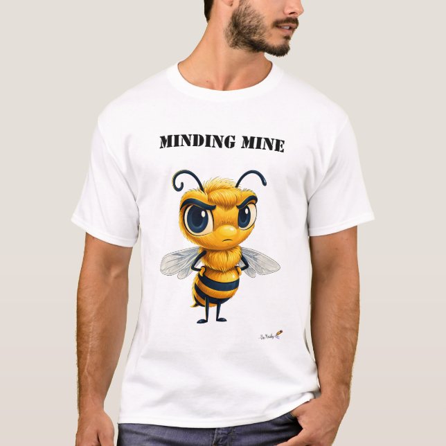 T-shirt drôle d'abeille Minding Mine (Devant)