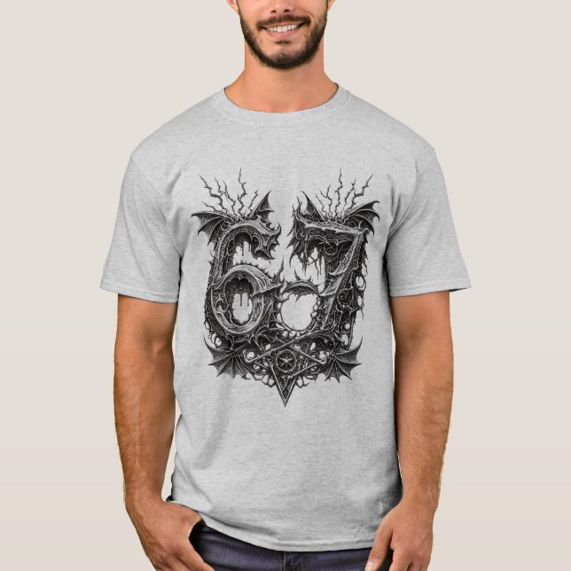 T-shirt drôle d'absurdité Heavy Metal 67 Brainrot (Devant)