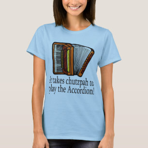 T-shirt drôle d'accordéon pour des dames