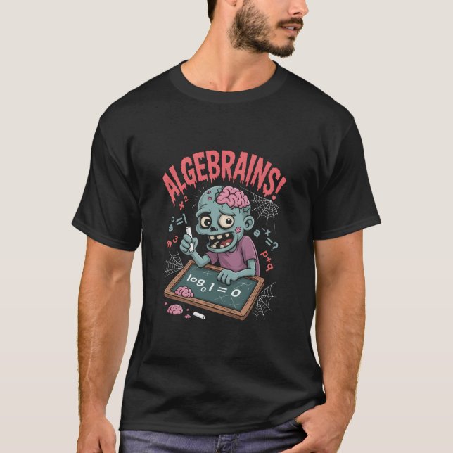 T-shirt Drôle d'algèbre zombie professeur de maths Hallowe (Devant)