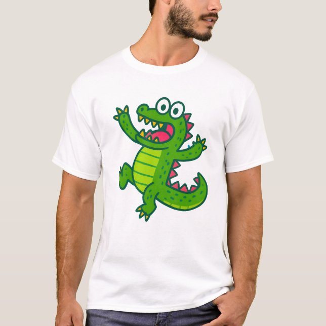 T-Shirt drôle d'alligator (Devant)