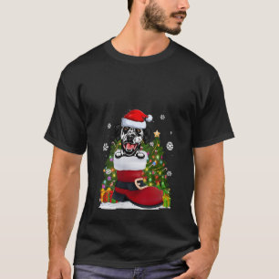 T-shirt Drôle Dalmatien dans la chaussure Santa Hat Noël l