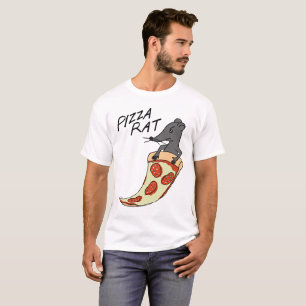 T-shirt drôle d'amant de pizza de T-shirt de rat