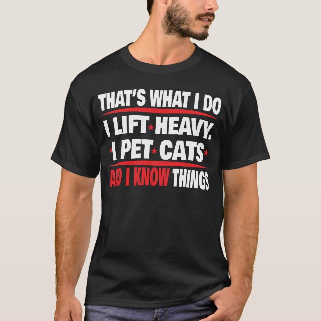 T-shirt drôle d'animal de chat de musculation de s (Devant)