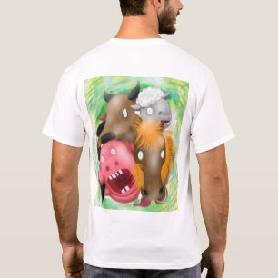 T-shirt drôle d'animaux de dessin animé enlevés pa
