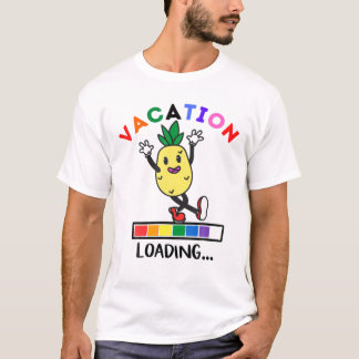 T-shirt Drôle Dansant Ananas Vacation Chargement Ananas