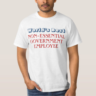 T-shirt drôle d'arrêt d'employé de l'État