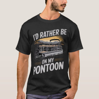 T-shirt Drôle d'art de bateau ponton pour hommes femmes Ba