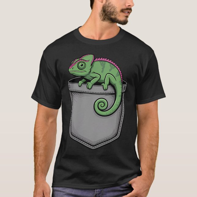 T-shirt Drôle d'art de caméléon pour caméléon (Devant)