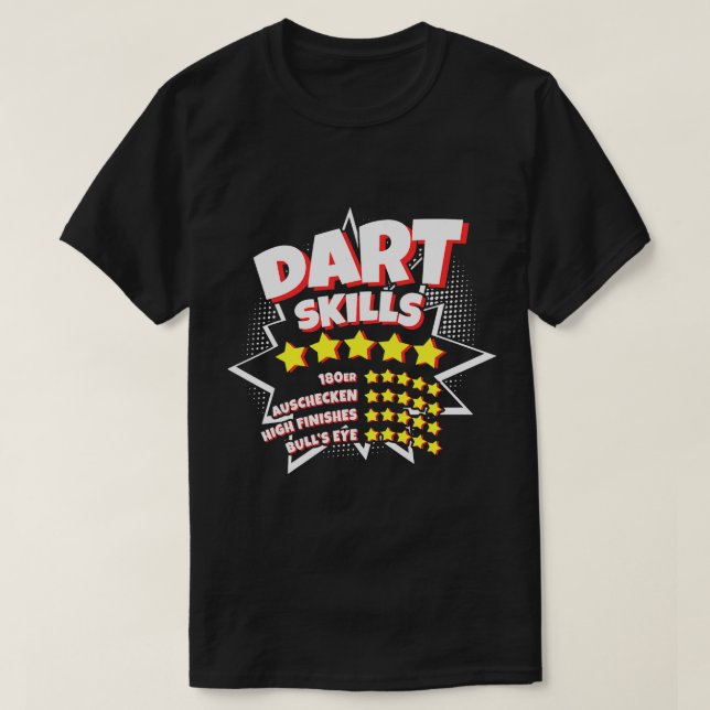 T-shirt Drôle dart de passe-temps amusant fléchettes compé (Design devant)