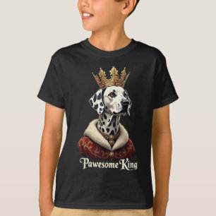 T-shirt Drôle d'art de voiture de roi dalmate pawesome