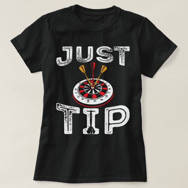 T-shirt Drôle dart joueur dart dart disaient simplement T (Design devant)