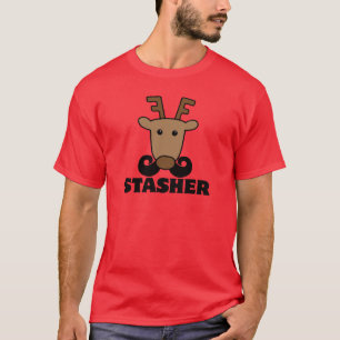 T-shirt drôle dasher stasher mustache rennes