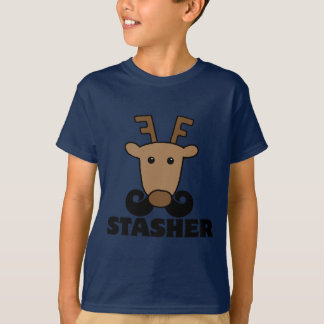 T-shirt drôle dasher stasher mustache rennes