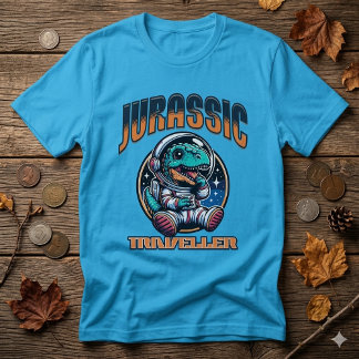 T-Shirt Drôle d'Astronaute Alien Dinosaure de l'Es