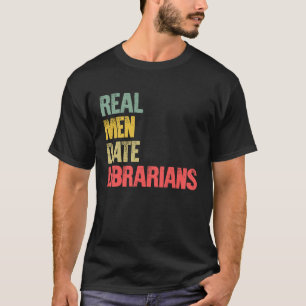T-shirt Drôle Dating Vrai Hommes Date Bibliothèques