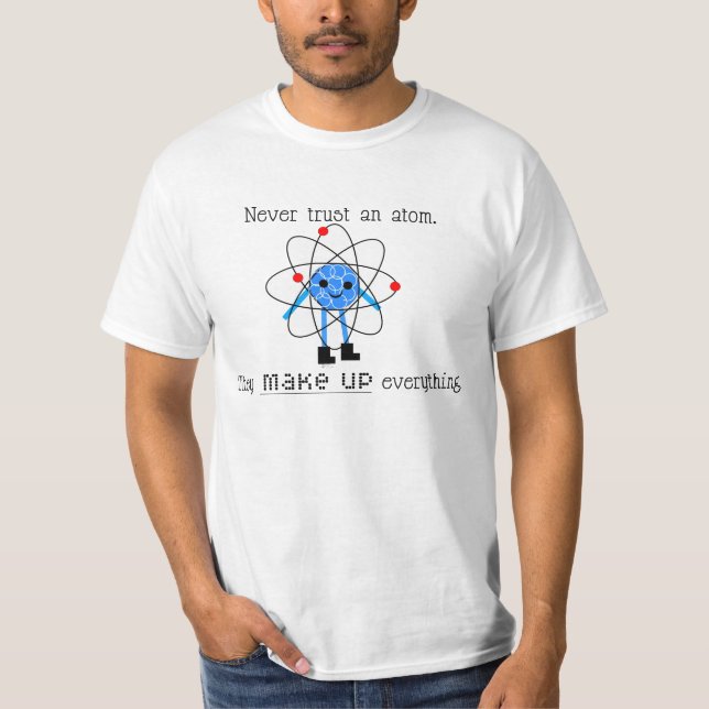 T-shirt drôle d'atome de chimie (Devant)