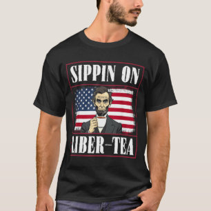 T-shirt Drôle de 4 juillet sipn sur Liber-Tea Liberté
