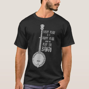 T-shirt drôle de banjo - Folk Bluegrass Newgrass R