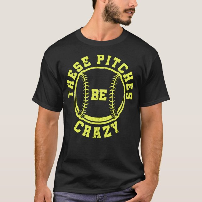 T-shirt Drôle De Baseball Softball Ces Parcours Sont Fous (Devant)