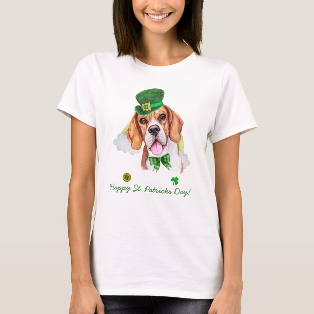 T-shirt Drôle de Beagle Or St. Patricks Day (Devant)