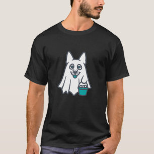 T-shirt Drôle de Berger Allemand Halloween Fantôme Trick T