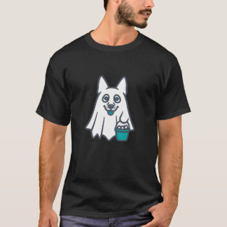 T-shirt Drôle de Berger Allemand Halloween Fantôme Trick T