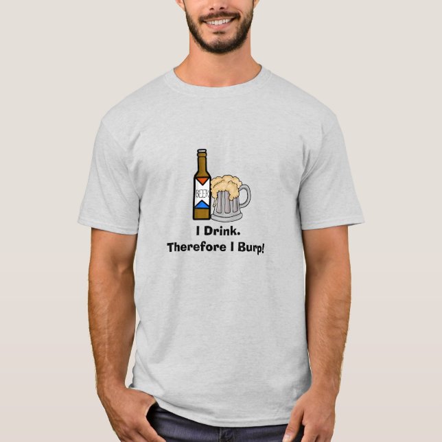 T-shirt drôle de boisson de bière (Devant)