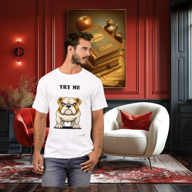 T-shirt drôle de bouledogue grincheux (Créateur téléchargé)