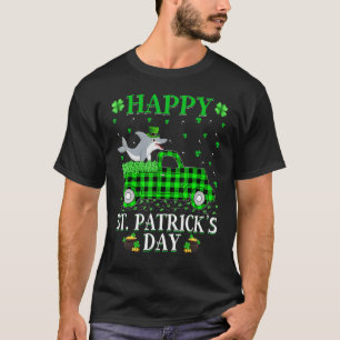 T-shirt Drôle de Buffalo à carreaux Camion vert Dauphin Po