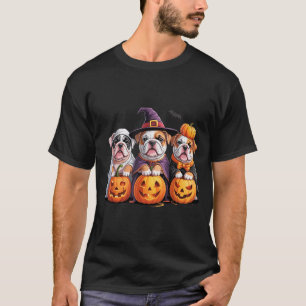 T-shirt Drôle de Bulldog Anglais Fantôme Frenchie Chien Ha