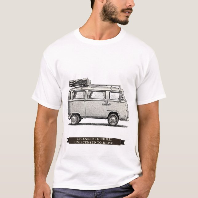 T-shirt Drôle de Bus VW (Devant)