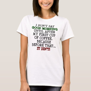 T-shirt drôle de café "Bonjour"