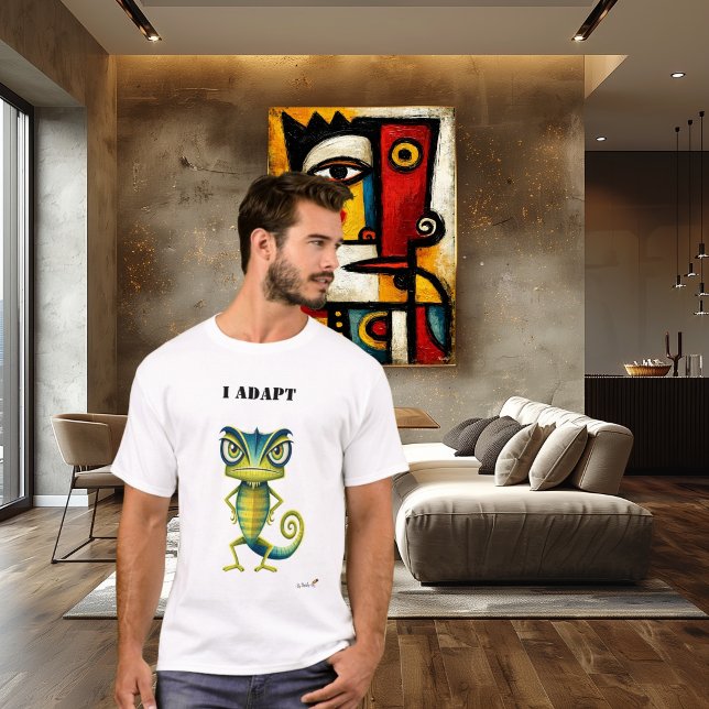 T-shirt drôle de caméléon 'Je m'adapte' (Créateur téléchargé)