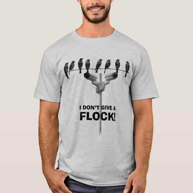 T-shirt Drôle de Caméra de Troupeau d'Oiseaux (Devant)