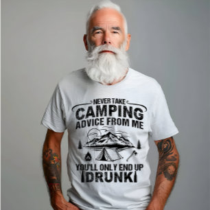 T-shirt Drôle de camping à boire des paroles