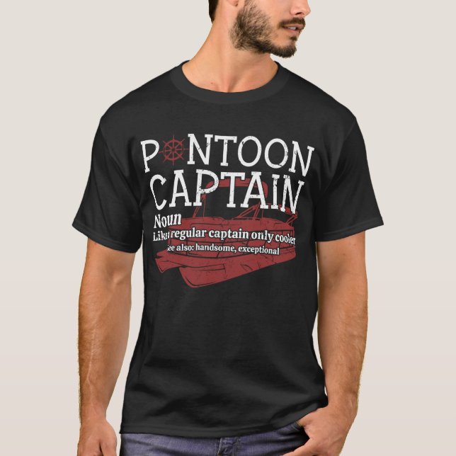 T-shirt drôle de capitaine de ponton (Devant)